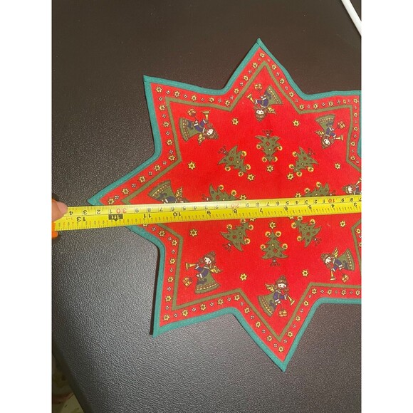 Vintage Folk Art Star Doily Candle Mat KOLF Austria Christmas Angels Trees - Picture 6 of 6